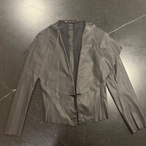 Zara Black Faux Leather Jacket